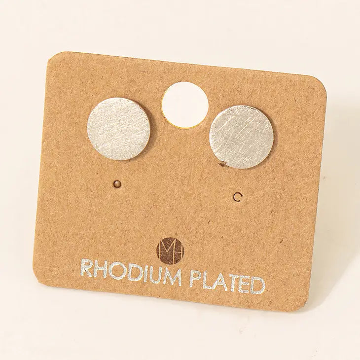 CIRCLE DISC STUD EARRING