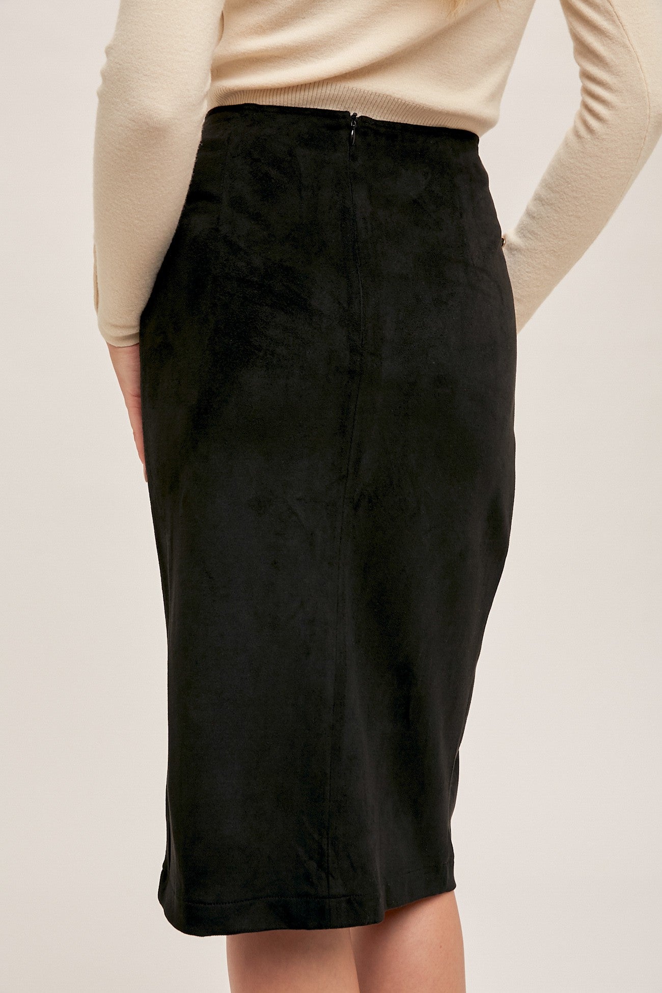 SUEDE MIDI SKIRT