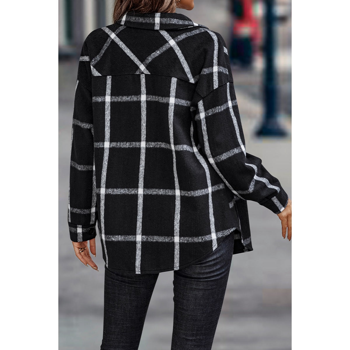 PLAID LIGHTWEIGHT OVERCOAT